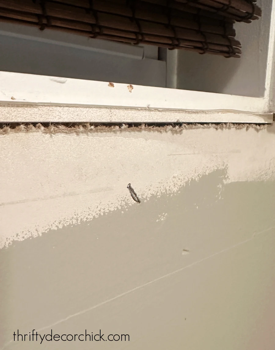 nails under window trim